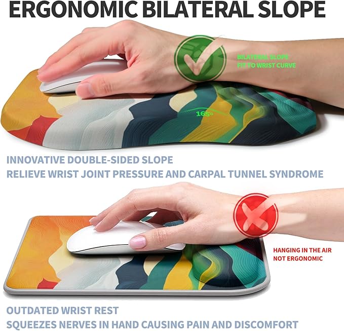Ergonomic Raised Mouse Pad Wrist Support - Image 2