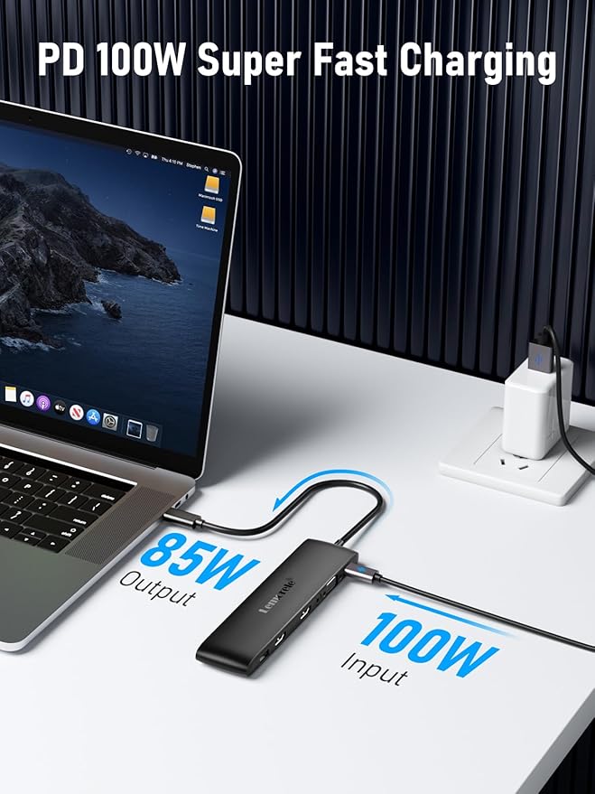 Lemorele USB C Dual Monitor Docking Station - Image 5
