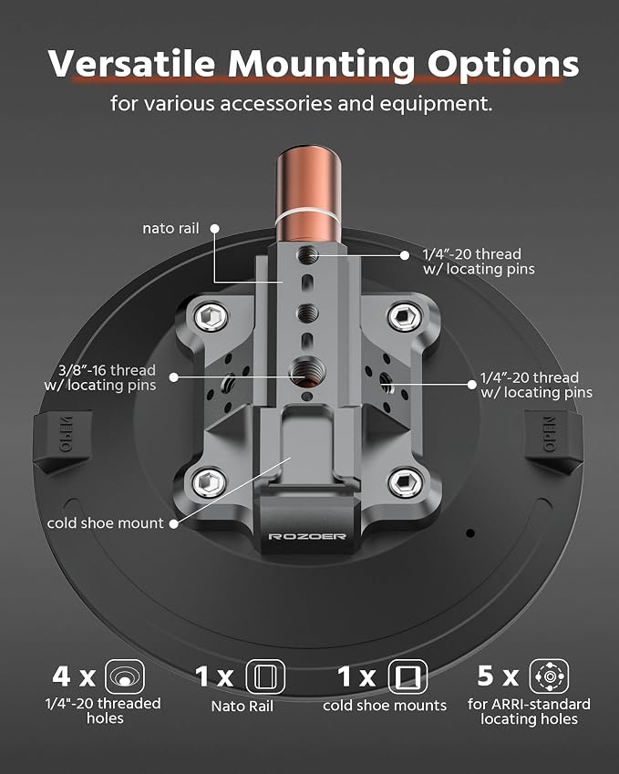 6" Suction Cup Camera Mount – Car, Windshield & Dash Cam Mount - Image 3