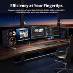 TESmart USB 3.0 HDMI KVM Switch 3 Monitors 4 Computers 4K@60Hz, Audio&Microphone - Image 2