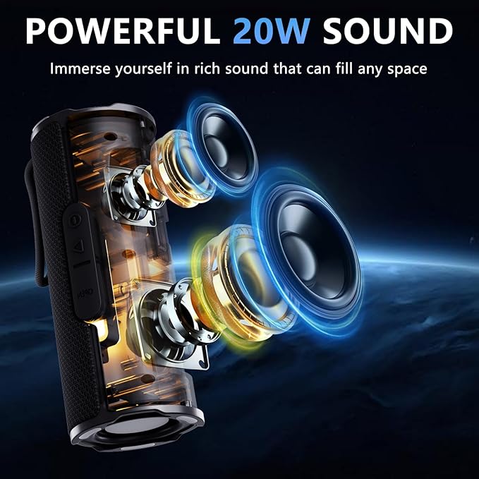 COOPERS Portable Bluetooth Speaker, Wireless Bluetooth Speaker, IPX5 Waterproof - Image 6