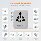 TESSAN Universal Travel Adapter, Power Adapter Worldwide - Image 5