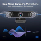 DEPSTECH 4K Webcam, Ultra HD 1/2.55'' Sony Sensor, 3X Digital Zoom, Dual - Image 4