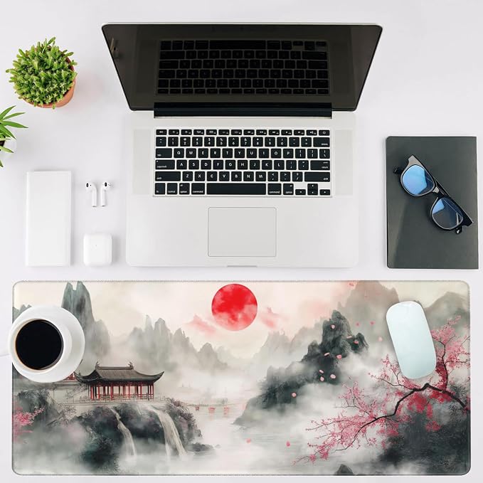 Mouse Pad Large Chinese Landscape Painting Non-Slip Game Desk Mat - Image 2