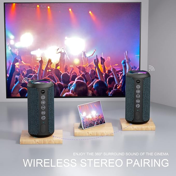 Ortizan Portable Bluetooth Speakers, IPX7 Waterproof Wireless Speaker - Image 3