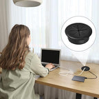 6-Pack Black Desk Grommet Cable Management Kit - Image 7
