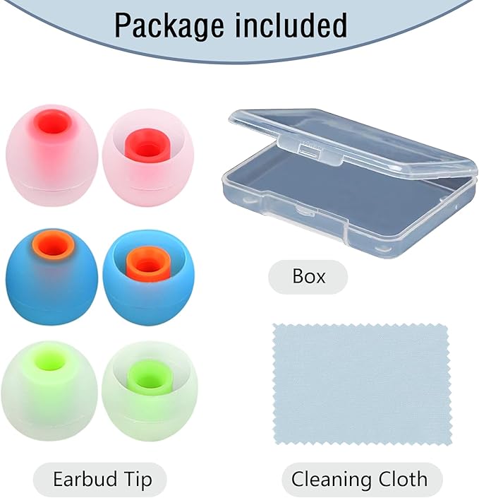 Silicone Replacement Earbud Tips Earbud Covers Ear Tips Fit - Image 7