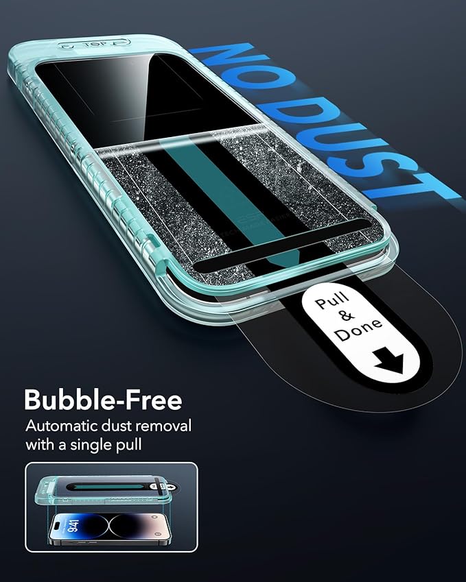 ESR 3 Pack for iPhone 14 Pro Screen Protector, Tempered Glass Film - Image 4