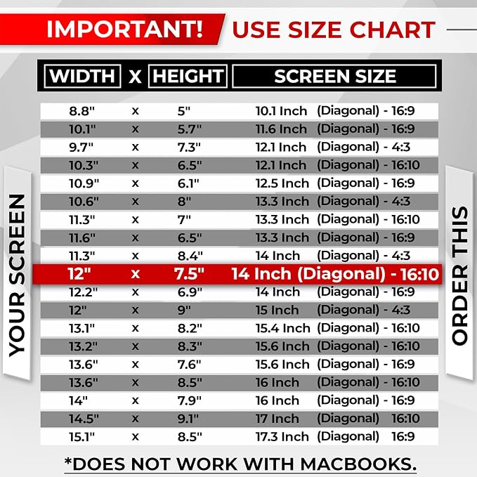 Magnetic Laptop Privacy Screen 14 Inch 16:10 - Image 8
