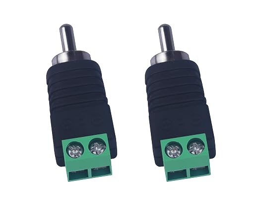 RCA Plugs for Speaker Wire, RCA to AV Screw Terminal Connector, Phono RCA Male - Image 5