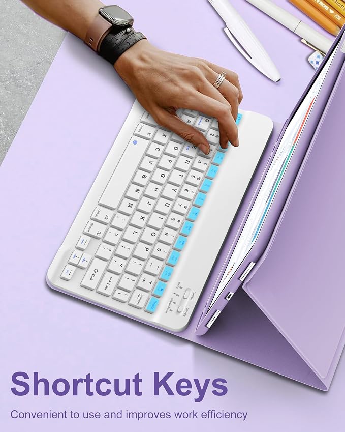 D DINGRICH Keyboard Case for iPad 10th Generation, Rechargeable Detachable - Image 6