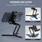 NEEWER Phone Tripod Mount with Cold Shoes, Metal Smartphone Adapter Compatible - Image 2