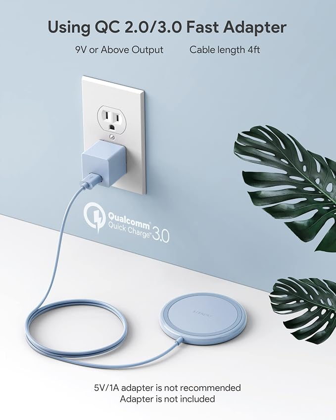 Wireless Charger, 15W Max Fast Wireless Charging Pad 2-Pack Compatible - Image 2