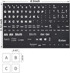 2PCS English Keyboard Stickers Replacement Letters, Full Size Big Letter QWERTY - Image 2