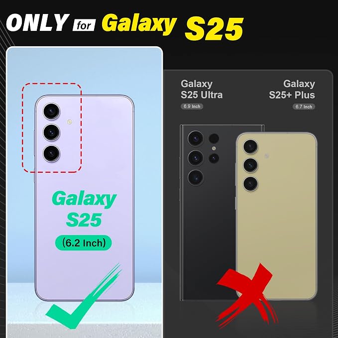 TUCCH Case Wallet for Galaxy S25, Removable Wrist Strap PU Leather Magnetic - Image 2