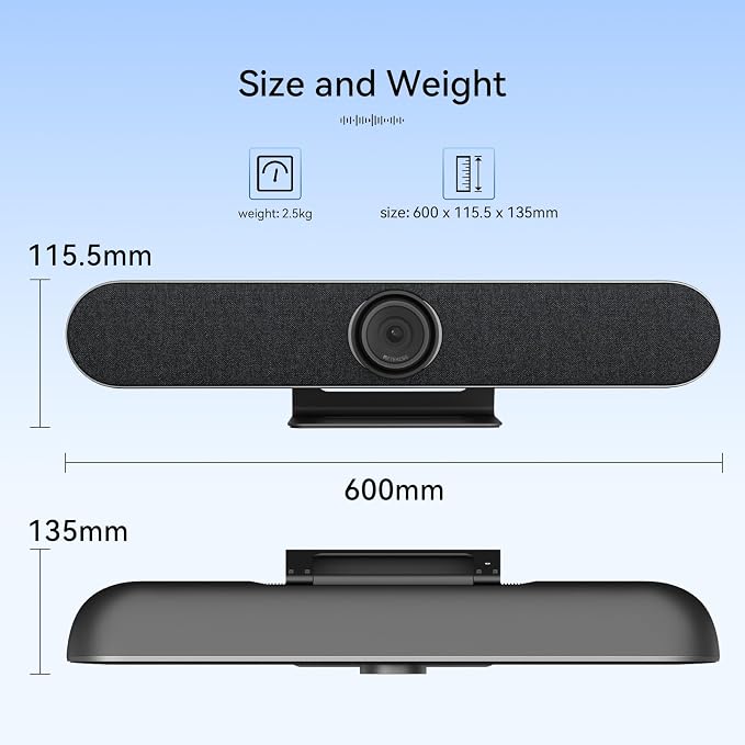 Retekess TC201 4K USB Video Conference Room Camera, AI Auto Fram, Speaker - Image 8