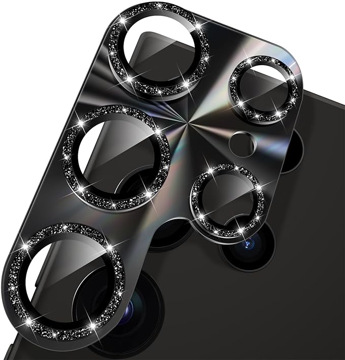 YWXTW Camera Lens Protector for Samsung Galaxy S24 Ultra, Bling Glitter by YWXTW