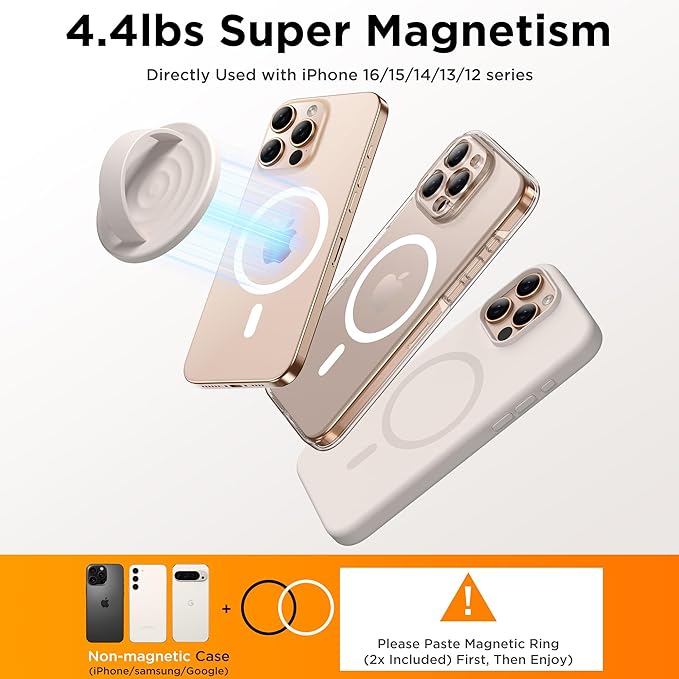 Magnetic Phone Ring Grip Holder, Silicone Finger Loop Grip, Compatible - Image 6
