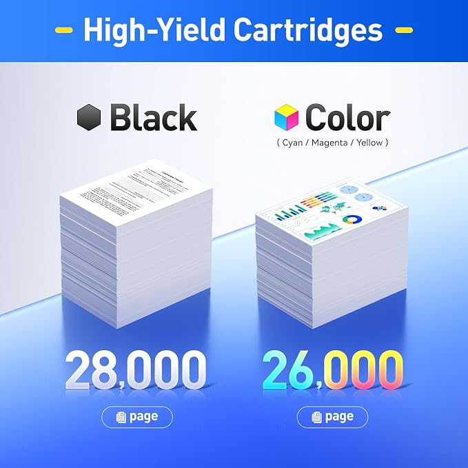 TN514 Toner Cartridge 4 Pack High Yield Compatible Replacement - Image 3