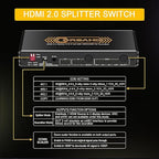 4K@60Hz HDMI 2.0 Splitter 2 in 2 Out - Image 6