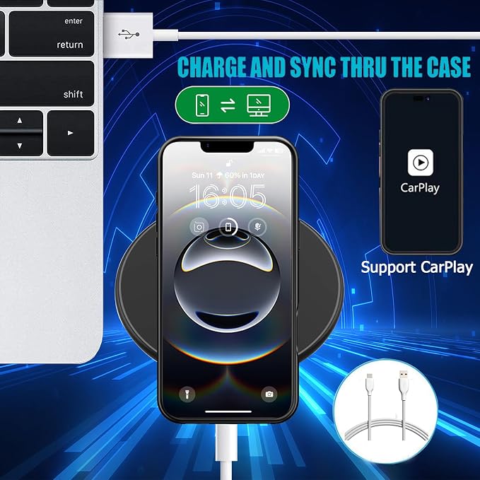 Battery Case for iPhone 16e, Upgraded 10800mAh Rechargeable Portable Extended - Image 6