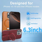 Leather Case, Suitable for iPhone 16 Case, Invisible Magnetic Design, Equipped - Image 2