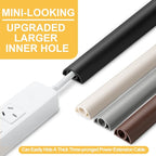 12ft Cord Cover Floor for Extension Cords, Self-Adhesive Floor Cable Cover to - Image 7