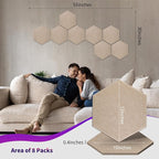 Mollywell Hexagon Acoustic Panels, High Density, Soundproofing, Decorative - Image 4