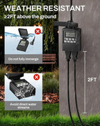 BN-LINK 7 Day Outdoor Heavy Duty Digital Programmable Timer, Outdoor Timer - Image 8