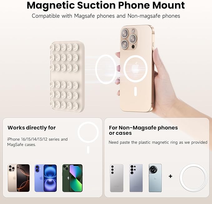 Patented Magnetic Sticky Phone Suction Grip Mount - Image 2