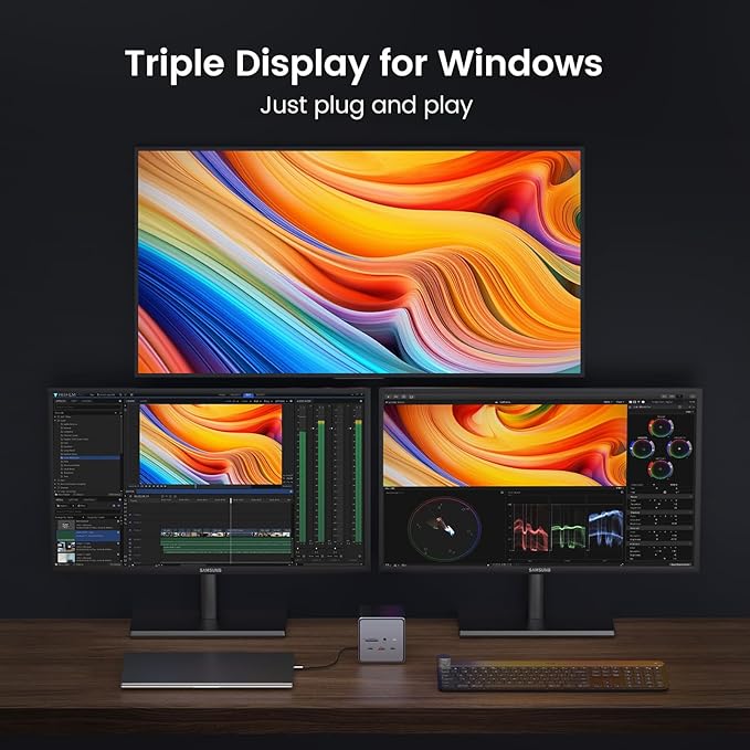 TobenONE USB C Docking Station Dual/Triple Monitors - Image 3