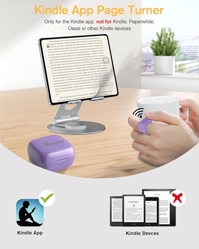 ADZERD Remote Control for TikTok, Page Turner for iPhone/iPad, Scrolling Ring - Image 4
