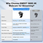 EMEET S600 4K Webcam for Streaming - Image 4