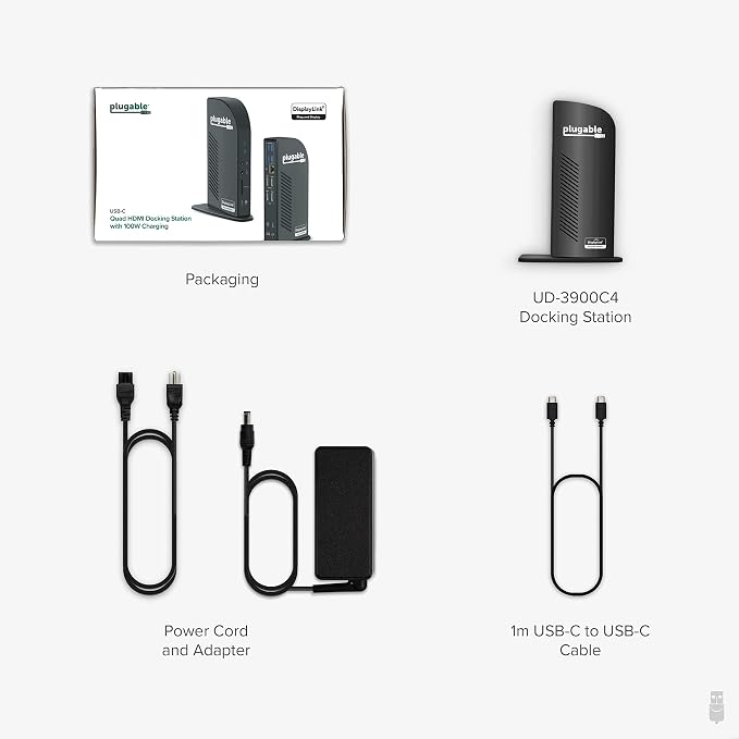 Plugable 14-in-1 USB C Docking Station | 4X HDMI Quad Dock - Image 7