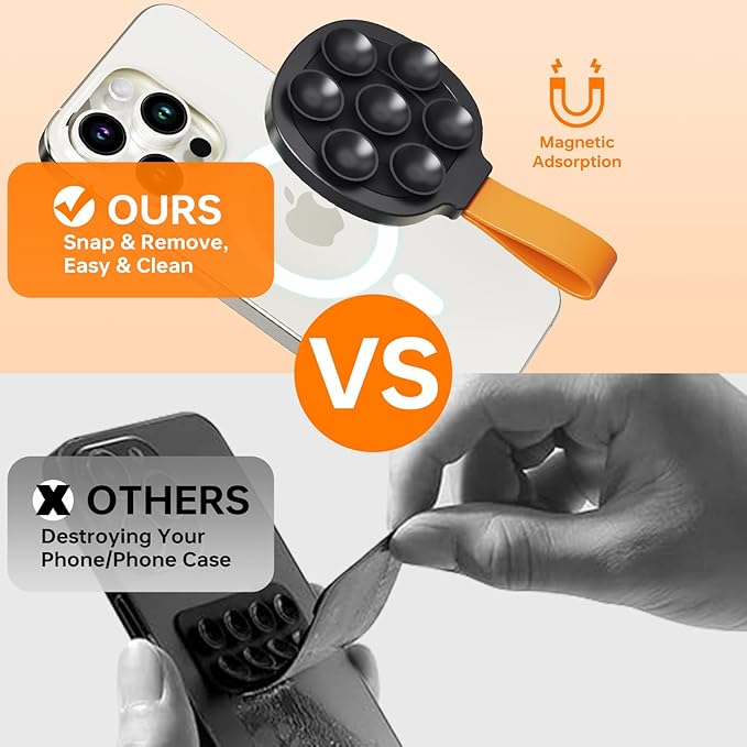 Magnetic Suction Cup Phone Mount, Ultra-Comfort Silicone Suction Grip Holder - Image 3