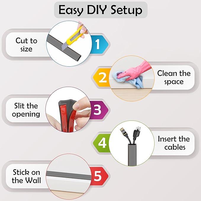 Rubber Bond TV Cord Hider Cable Protector - Image 7