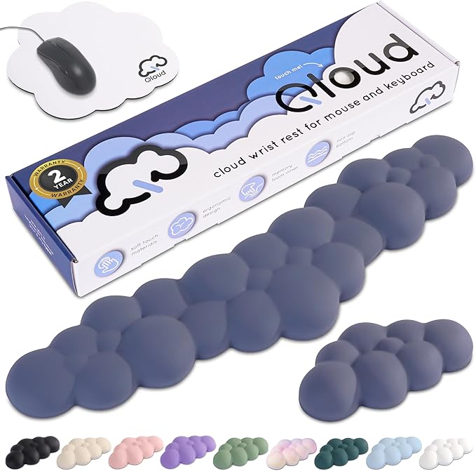 Qloud Cloud Wrist Rest Keyboard Wrist Rest by Create-ables