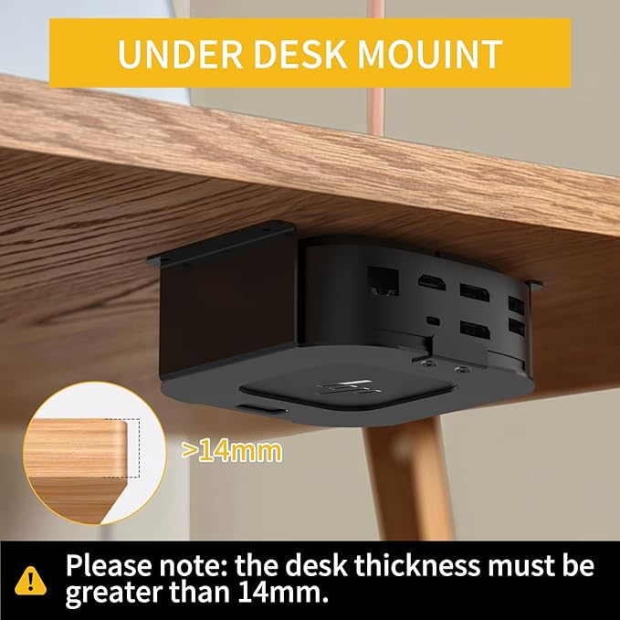Under Desk Mount Holder for HP USB-C Dock G5, Under-Desk Iron Storage Rack - Image 3