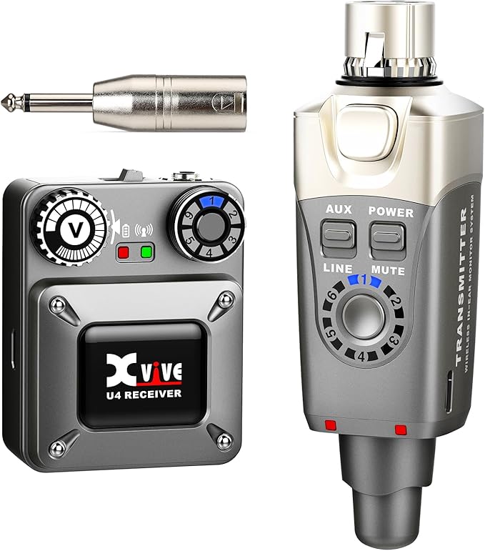 Xvive U4 Wireless in-Ear Monitor System Professional IEM System Transmitter and by Xvive