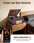 OTIC All-in-One Vinyl Record Player - Image 4