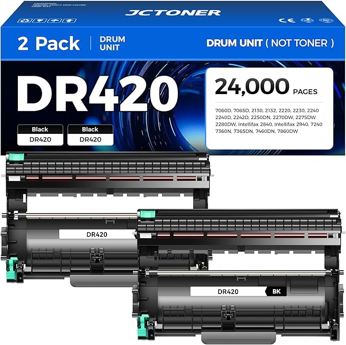 DR420 Drum Unit2-Pack Replacement Compatible by JCTONER