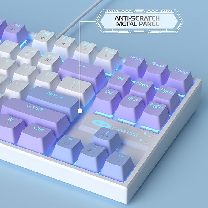 MageGee 75% Mechanical Gaming Keyboard, LED Blue Backlit, 87 Keys Compact TKL - Image 8