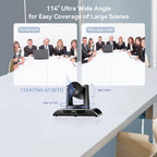 Tenveo PTZ Conference Camera 3X Optical Zoom FHD 1080P 60FPS, 114° Wide View - Image 4