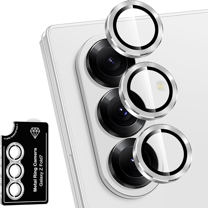 for Samsung Galaxy Z Fold 7 Camera Lens Protector, Individual Metal Ring by Btscase