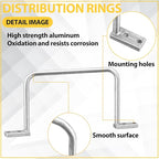 50 Pcs Distribution Rings Aluminum D Ring - Image 3