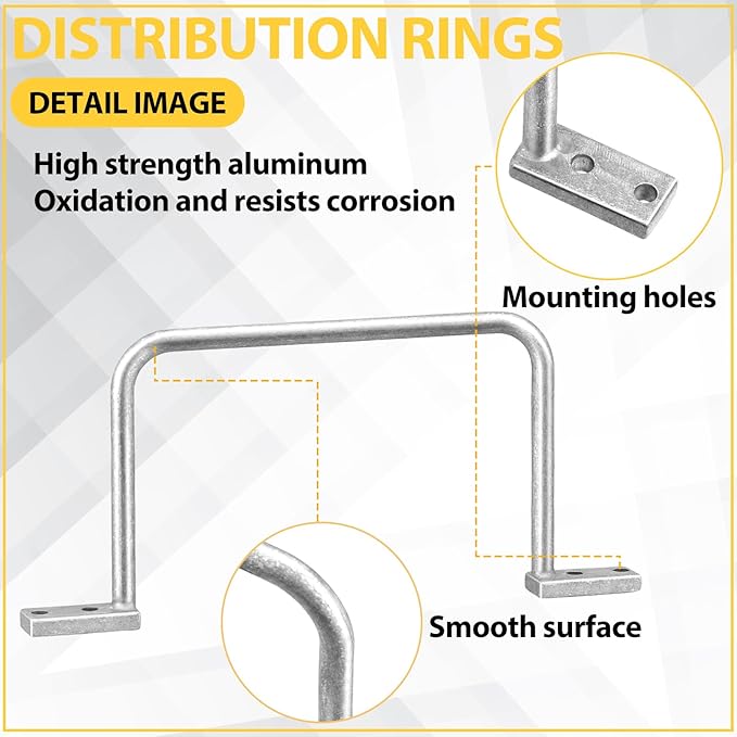50 Pcs Distribution Rings Aluminum D Ring - Image 3