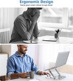 Adjustable Laptop Stand for Desk, Ergonomic Riser - Image 3