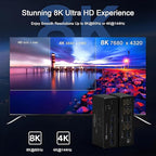DEMEXBOOK HDMI KVM Switch 2 Monitors 2 Computers 8K@60Hz 4K@120Hz, - Image 4
