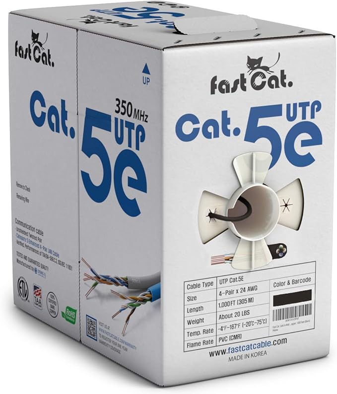 fast Cat. Cat5e Ethernet Cable 1000ft by CONNECTIVITYviafastCat