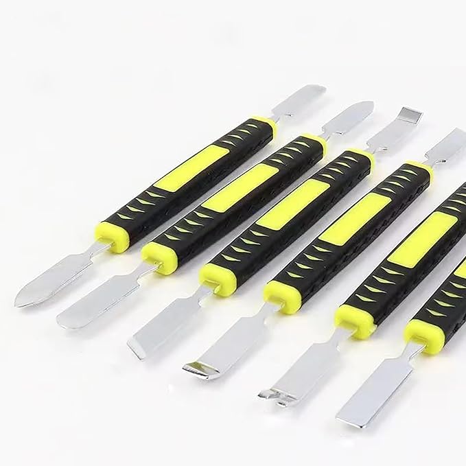 Metal Crowbar 6-Piece Dual-Ends Small Metal Spudger Pry Opening Repair Tools Kit by Oruiiju